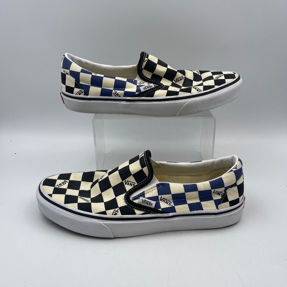 Vans Other - Vans Off the Wall Slip On Shoes Men's 9.5 Women's 11 Block Purple Black Cream